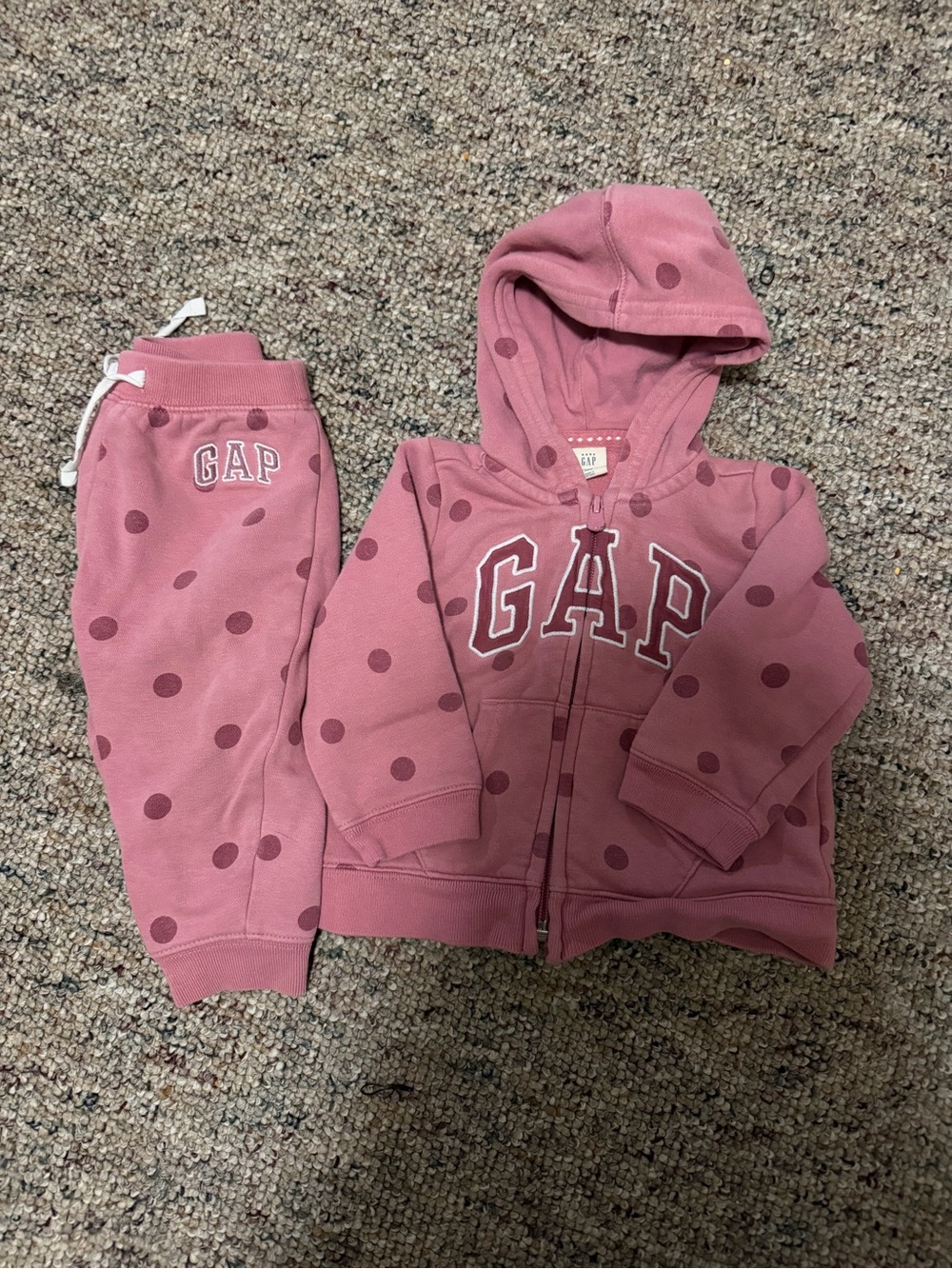 GAP Baby Pink Hooded Zip Sweatshirt